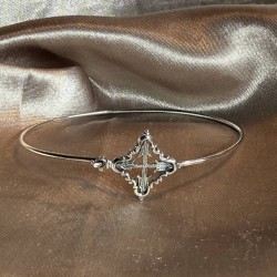 Pulsera rígida con Cruz Mallorquina · Grande ·