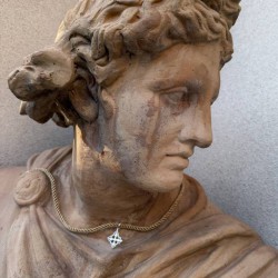 Cruz mallorquina grande de plata