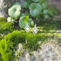 Pendientes de plata con perlas