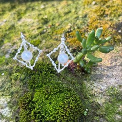 Pendientes de plata con perlas